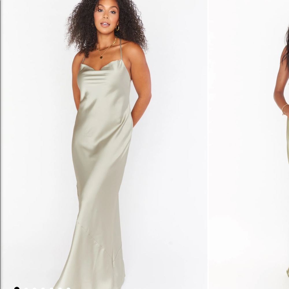 Tuscany Maxi Slip Dress in Sage Green. Show Me Your Mumu, Size Small NWT